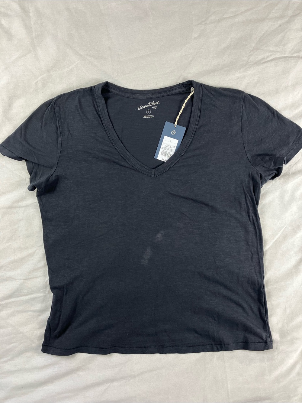 Universal Thread Dark Grey Cotton V-Neck T-Shirt